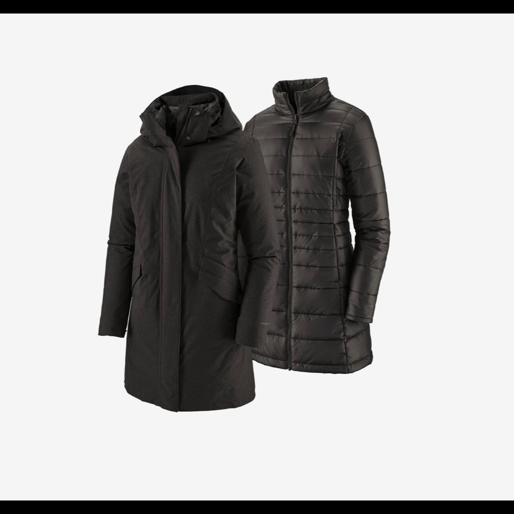 PATAGONIA- Vosque 3 in 1 waterproof winter jacket GRAY & RED !!